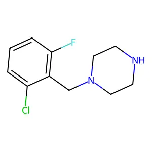 1-[(2-chloro-6-fluorophenyl)methyl]piperazine structure
