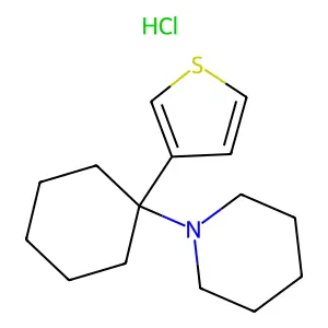 1-(1-(3-Thienyl)cyclohexyl)piperidine, hydrochloride structure