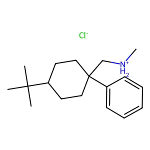 (4-tert-butyl-1-phenylcyclohexyl)methyl-methylazanium chloride structure
