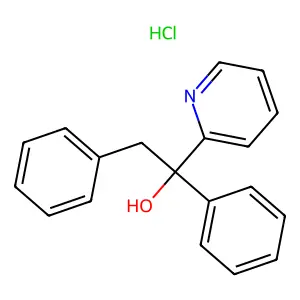 1,2-diphenyl-1-pyridin-2-ylethanol;hydrochloride structure
