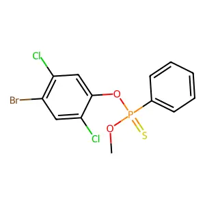 (4-bromo-2,5-dichlorophenoxy)-methoxy-phenyl-sulfanylidene-lambda5-phosphane structure