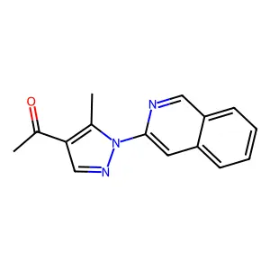 Methyl 5-methyl-1-(2-quinolyl)-4-pyrazolyl ketone structure