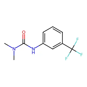 1,1-dimethyl-3-[3-(trifluoromethyl)phenyl]urea structure