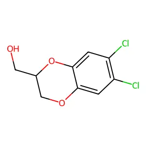 (6,7-dichloro-2,3-dihydro-1,4-benzodioxin-3-yl)methanol structure
