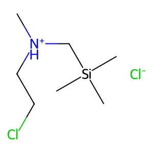 2-chloroethyl-methyl-(trimethylsilylmethyl)azanium chloride structure