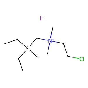 2-chloroethyl-[[diethyl(methyl)silyl]methyl]-dimethylazanium iodide structure