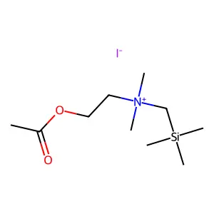 Silane, ((2-acetoxyethyl)methylaminomethyl)trimethyl-, methiodide structure