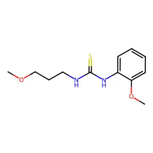 1-(2-methoxyphenyl)-3-(3-methoxypropyl)thiourea structure