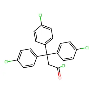 3,3,3-tris(4-chlorophenyl)propanoyl chloride structure