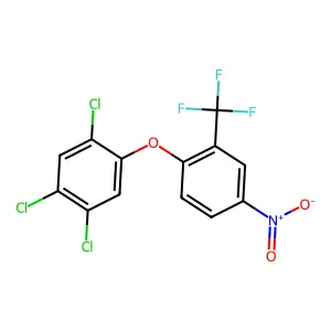 1,2,4-trichloro-5-[4-nitro-2-(trifluoromethyl)phenoxy]benzene structure