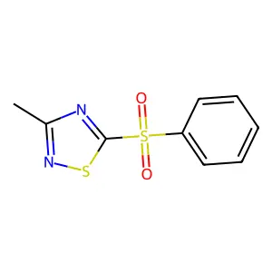 1,2,4-Thiadiazole, 3-methyl-5-(phenylsulfonyl)- structure