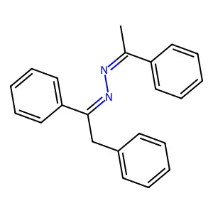 1,2-diphenyl-N-(1-phenylethylideneamino)ethanimine structure