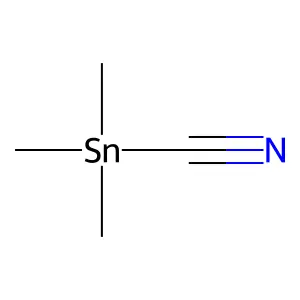 Trimethylstannanecarbonitrile structure