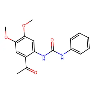 1-(2-acetyl-4,5-dimethoxyphenyl)-3-phenylurea structure