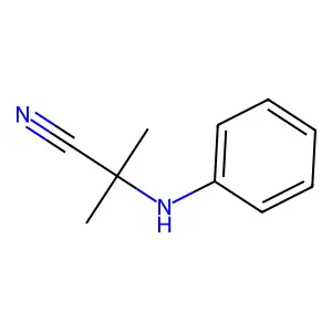2-anilino-2-methylpropanenitrile structure