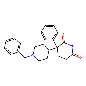 (3S)-3-(1-benzylpiperidin-4-yl)-3-phenylpiperidine-2,6-dione structure