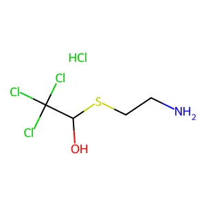 1-(2-Aminoethylthio)-2,2,2-trichloroethanol hydrochloride structure