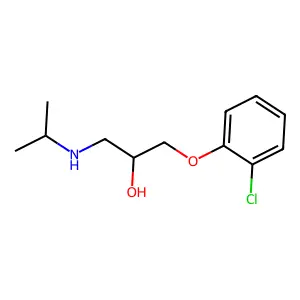 1-(2-chlorophenoxy)-3-(propan-2-ylamino)propan-2-ol structure