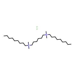 6-[dimethyl(nonyl)azaniumyl]hexyl-dimethyl-nonylazanium dichloride structure