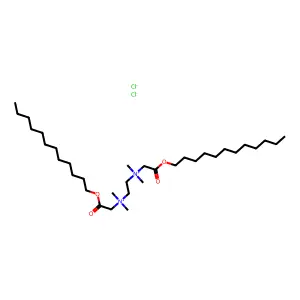 (2-dodecoxy-2-oxoethyl)-[2-[(2-dodecoxy-2-oxoethyl)-dimethylazaniumyl]ethyl]-dimethylazanium dichloride structure