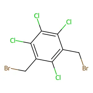1,3-bis(bromomethyl)-2,4,5,6-tetrachlorobenzene structure