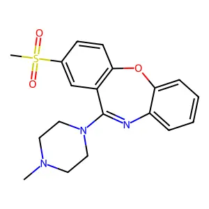 DIBENZ(b,f)(1,4)OXAZEPINE, 11-(4-METHYL-1-PIPERAZINYL)-2-(METHYLSULFONYL)- structure