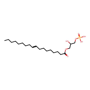 (2-hydroxy-3-phosphonooxypropyl) octadec-9-enoate structure