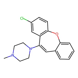 2-Chloro-11-(4-methylpiperazino)dibenz(b,f)oxepin structure
