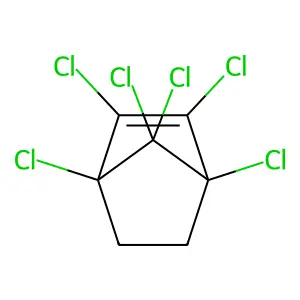 1,2,3,4,7,7-hexachlorobicyclo[2.2.1]hept-2-ene structure