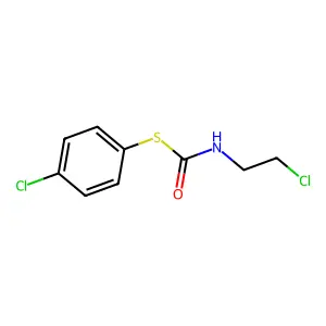 S-(4-chlorophenyl) N-(2-chloroethyl)carbamothioate structure