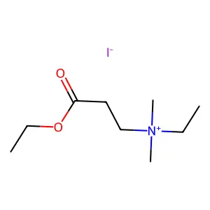 (3-ethoxy-3-oxopropyl)-ethyl-dimethylazanium iodide structure