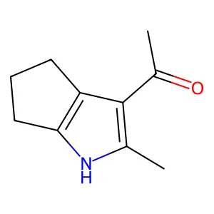 1-(2-methyl-1,4,5,6-tetrahydrocyclopenta[b]pyrrol-3-yl)ethanone structure