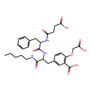 2-(Carboxymethoxy)-5-[2-[[2-(3-carboxypropanoylamino)-3-phenylpropanoyl]amino]-3-oxo-3-(pentylamino)propyl]benzoic acid structure