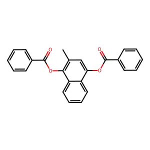 2-Methylnaphthalene-1,4-diyl dibenzoate structure