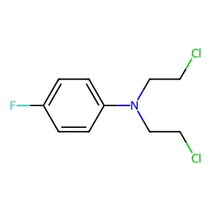 N,N-bis(2-chloroethyl)-4-fluoroaniline structure