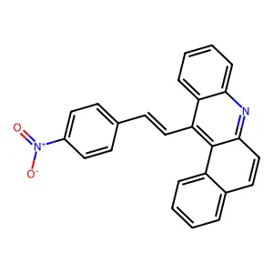 12-[2-(4-nitrophenyl)ethenyl]benzo[a]acridine structure