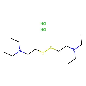 2-[2-(diethylamino)ethyldisulfanyl]-N,N-diethylethanaminedihydrochloride structure