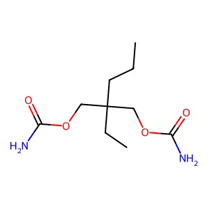 [2-(carbamoyloxymethyl)-2-ethylpentyl] carbamate structure