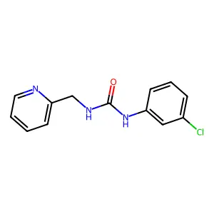1-(3-chlorophenyl)-3-(pyridin-2-ylmethyl)urea structure