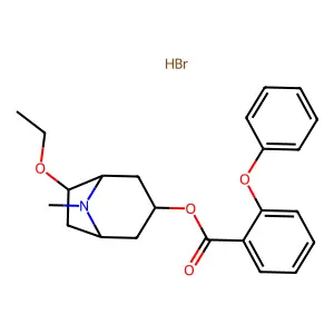 (6-ethoxy-8-methyl-8-azabicyclo[3.2.1]octan-3-yl) 2-phenoxybenzoatehydrobromide structure