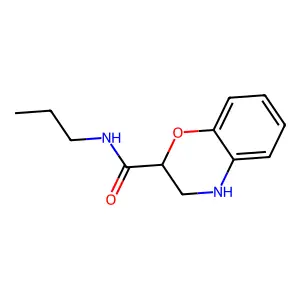 N-propyl-3,4-dihydro-2H-1,4-benzoxazine-2-carboxamide structure