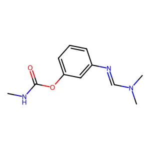 [3-(dimethylaminomethylideneamino)phenyl] N-methylcarbamate structure