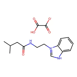 N-(2-(1-Benzimidazolyl)ethyl)-3-methyl-butyramide oxalate structure