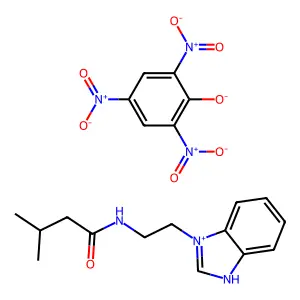 N-(2-(1-Benzimidazolyl)ethyl)-3-methyl-butyramide monopicrate structure