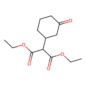 1,3-diethyl 2-(3-oxocyclohexyl)propanedioate structure