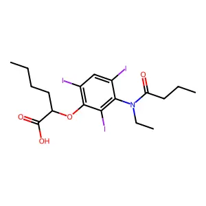 Compound C18H24I3NO4 structure