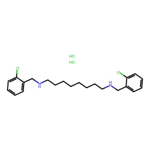 N,N'-bis[(2-chlorophenyl)methyl]octane-1,8-diaminedihydrochloride structure