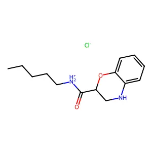 3,4-dihydro-2H-1,4-benzoxazine-2-carbonyl(pentyl)azanium chloride structure