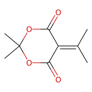 2,2-dimethyl-5-propan-2-ylidene-1,3-dioxane-4,6-dione structure