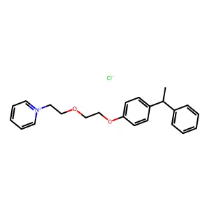 1-[2-[2-[4-(1-phenylethyl)phenoxy]ethoxy]ethyl]pyridin-1-ium chloride structure